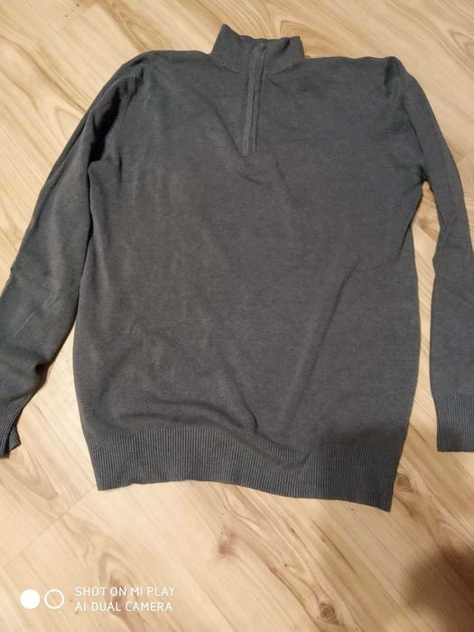 Męski, sweter. zapinany na zamek pod szyją (półgolf) roz XXL