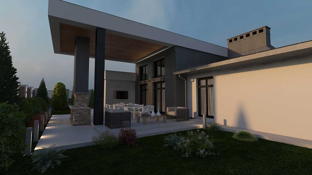 В продаже одноэтажный Дом из красного кирпича на участке 15-соток.