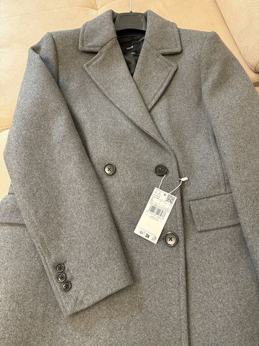 Пальто Mango сірий