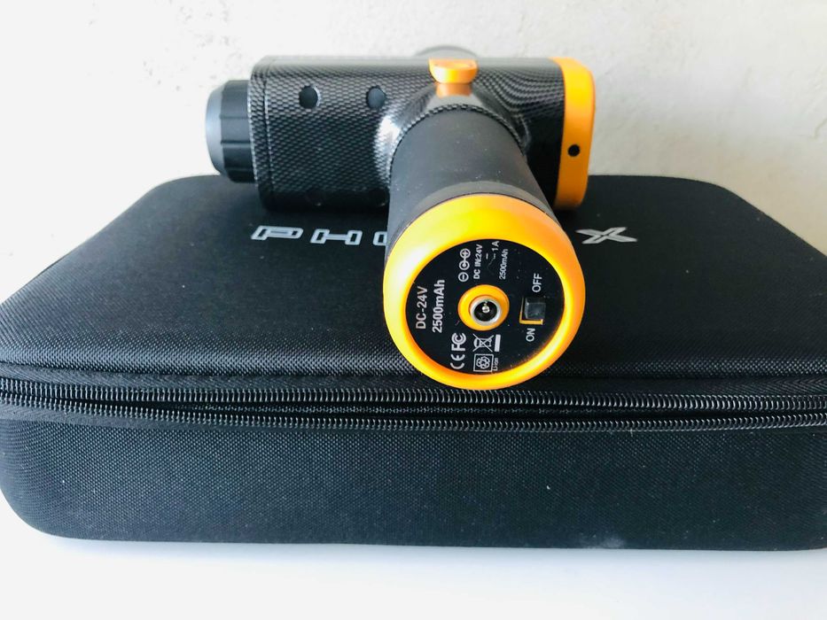 Pistolet do masażu PHOENIX A2 masażer końcówki etui. Problem z baterią