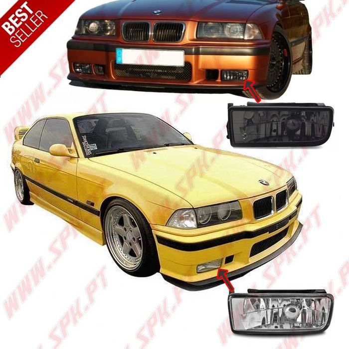 Faróis de Nevoeiro BMW Serie 3 E36 - Look Clear / Smoke / Amarelo