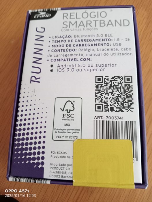 Relógio Smartband64729686062850121