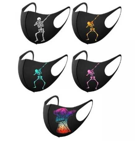 Маска питта с принтом скелет, новая, пылезащитная