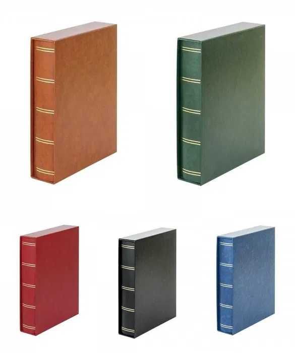 Lindner - Luksusowy klaser filatelistyczny 60 czarnych stron + futerał