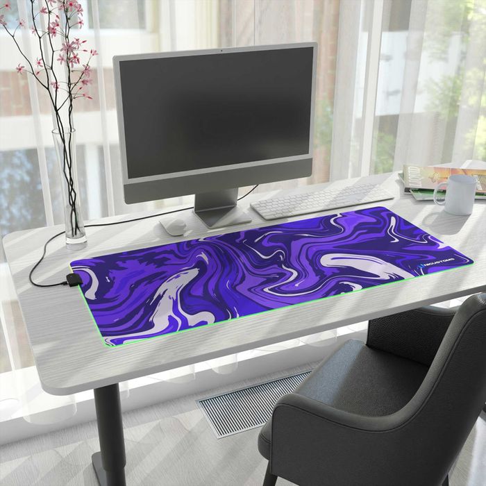 Mousepad XXL LED ( Roxo/Branco ) ( 90cm x 40 cm )