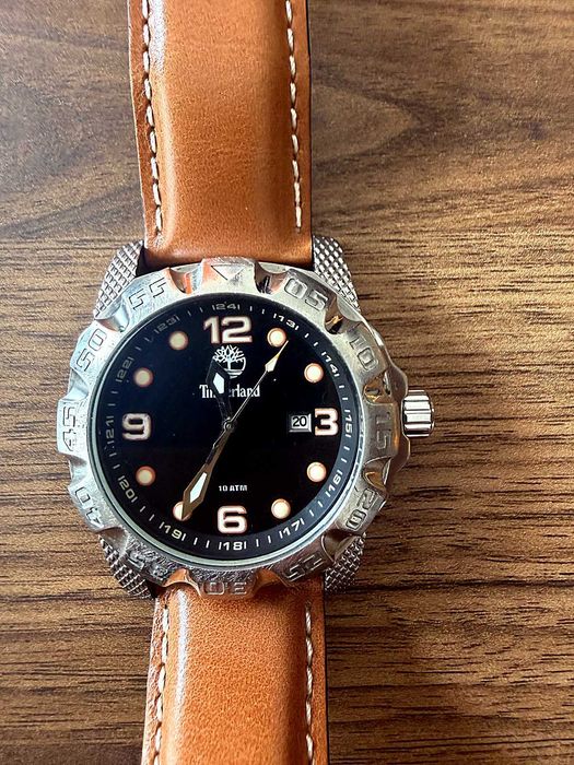 Relogio Timberland 13317J aco com 2 braceletes pele e borracha