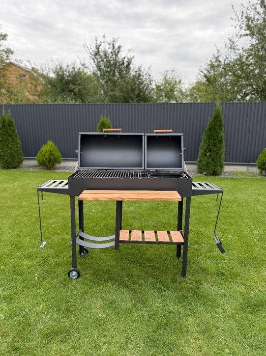 Мангал з кришкою для барбекю повністю розбірний метал 5 мм ПОСИЛЕНИЙ