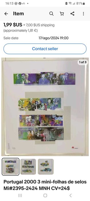 2000 Século XX Em Selos MNH **