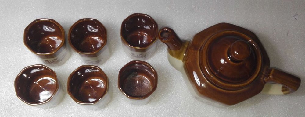 Conjunto de Chá em Castanho64750738754562121