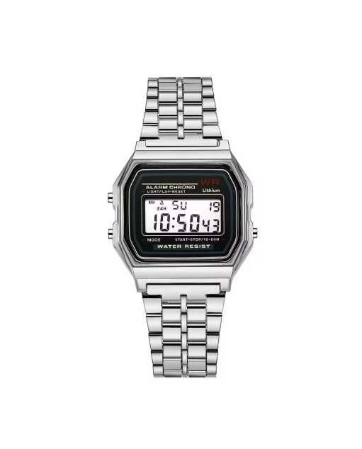 Cyfrowy zegarek elektroniczny w stylu retro