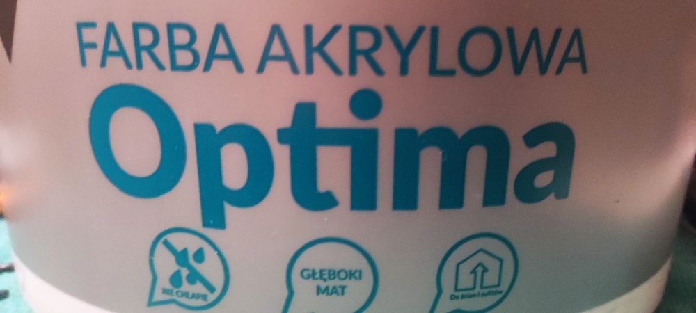 Farba akryl firmy kabe ,biała 5l