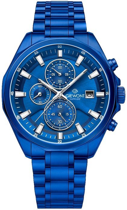 Zegarek Męski Giewont Chronograph Sapphire Niebieski GW7290-B5