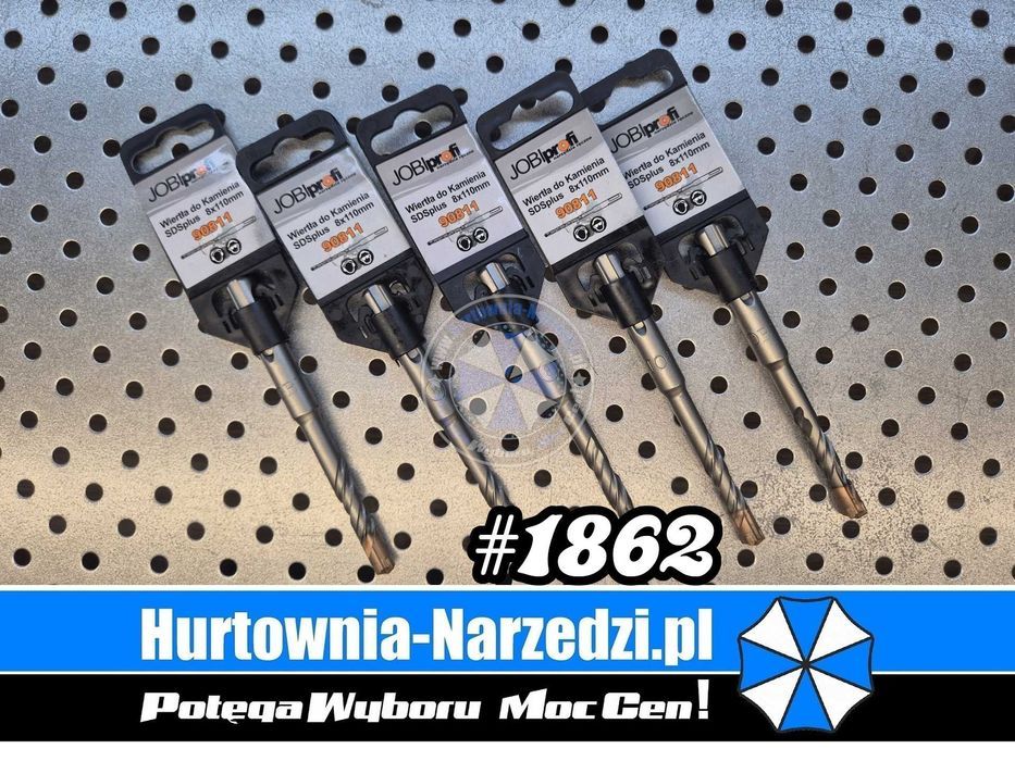 5 sztuk Wiertło krzyżowe SDS-Plus 8x110mm wiertło do betonu 8mm