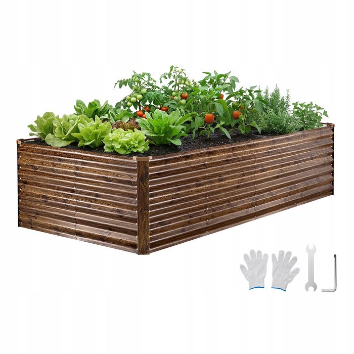 Doniczka metal brązowy Vevor 240 cm x 120 x 62 cm