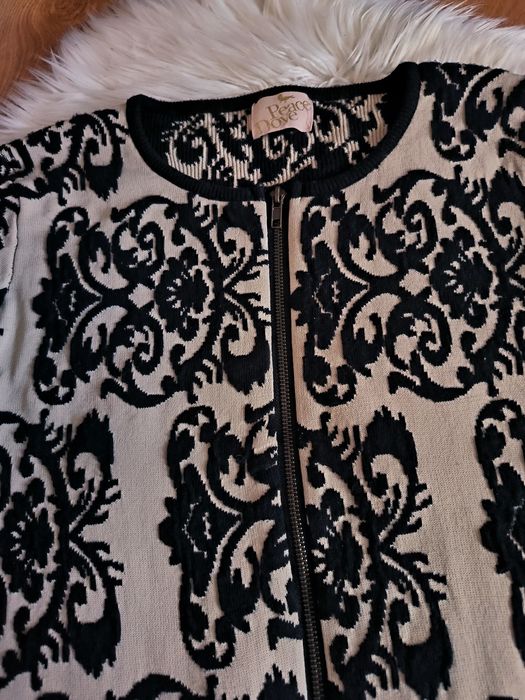 Wzorzysty sweter kardigan S/M