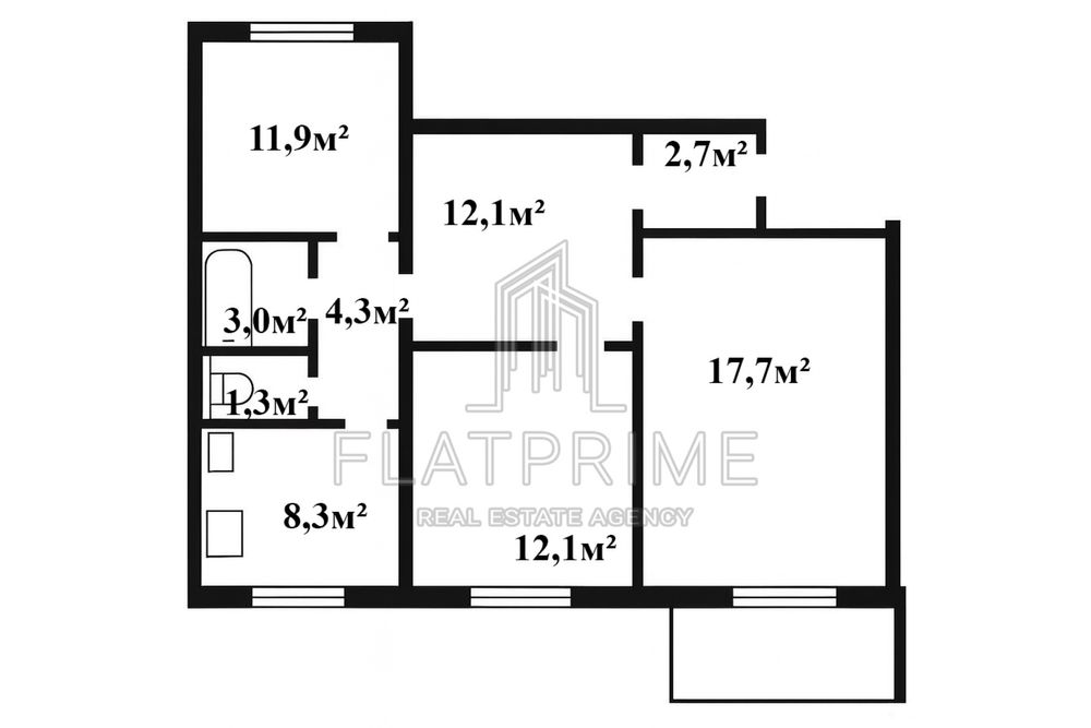 Продам 3-х кімнатну квартиру метро Осокорки