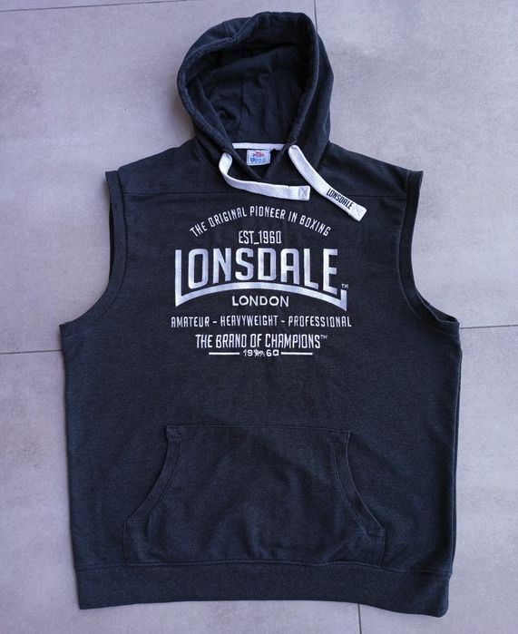 Lonsdale oryginalna bluza z kapturem bez rękawów rozmiar 3XL, 2XL