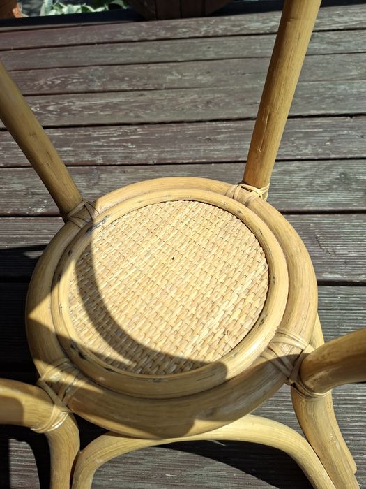 Kwietnik stolik rattanowy vintage