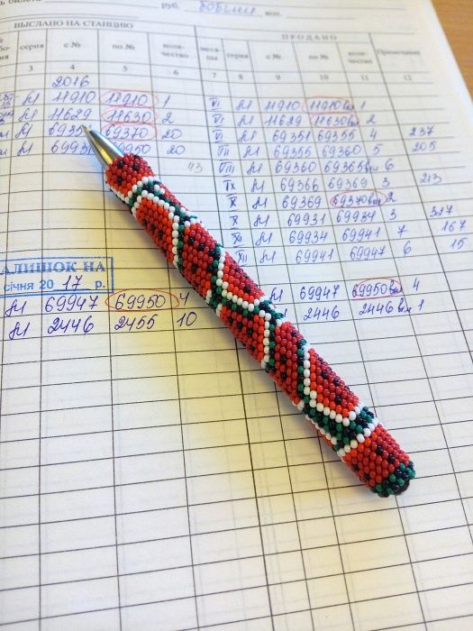 Ручки связанные крючком и бисером