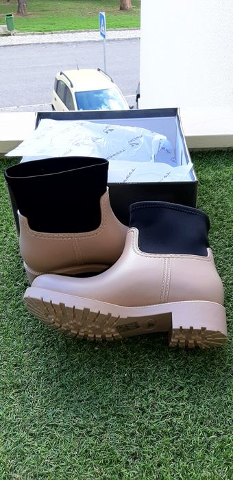 Beige Galoshes Size 36