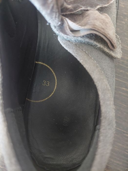 Sapatos camurça menina cinzentos 33