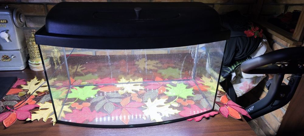 Akwarium panoramiczne 60l z oświetleniem led