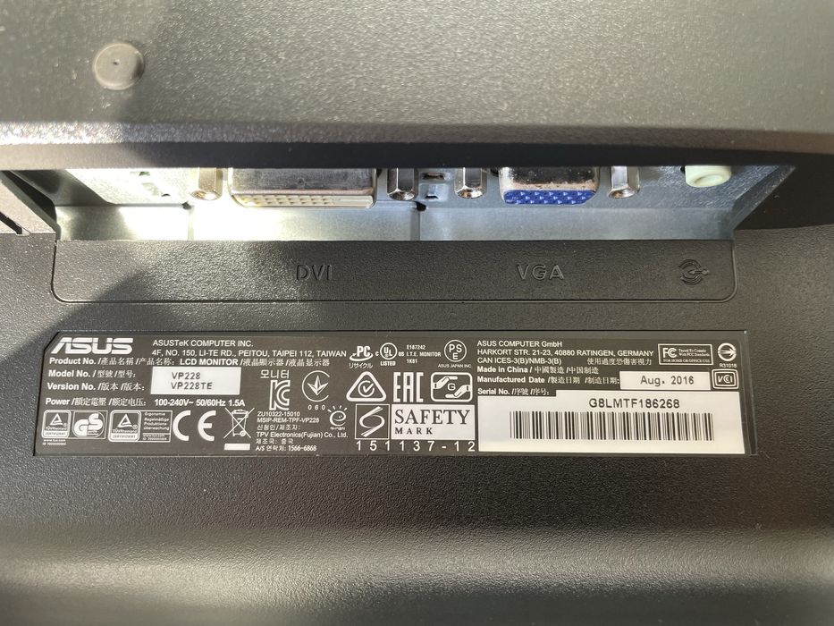 Urgente Monitor ASUS VP228TE