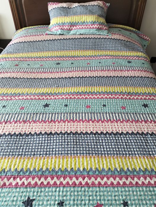 Colcha cama criança (dois padrões) e fronha de almofada