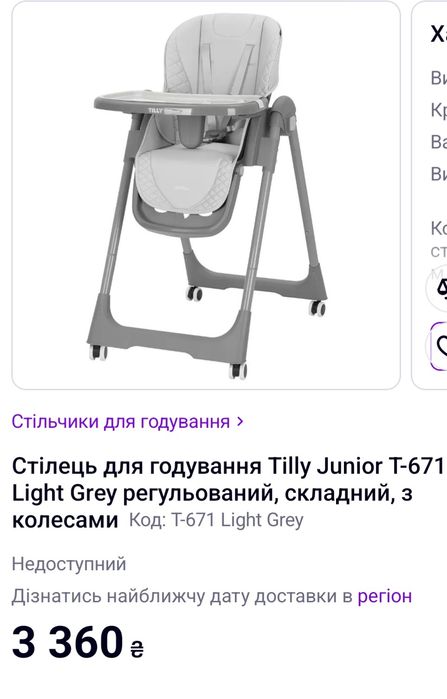 стул для кормление