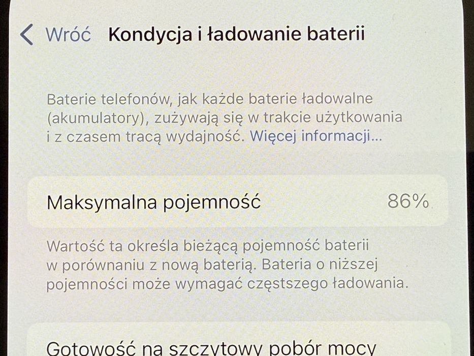 iPhone 14 128GB purple/ fioletowy kondycja baterii 86%