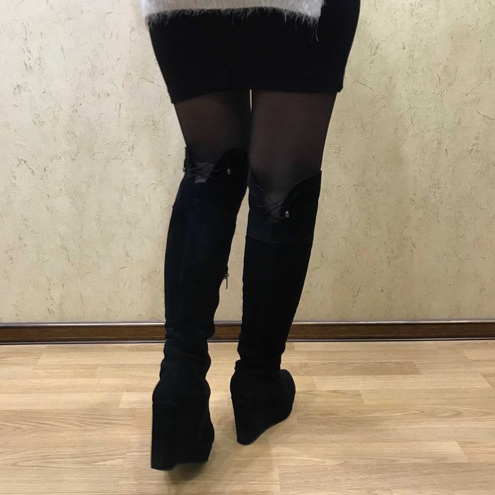 высокие Ботфорты на платформе