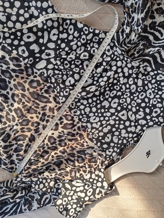 TOPSHOP długa efektowna ciążowa sukienka maxi w panterkę