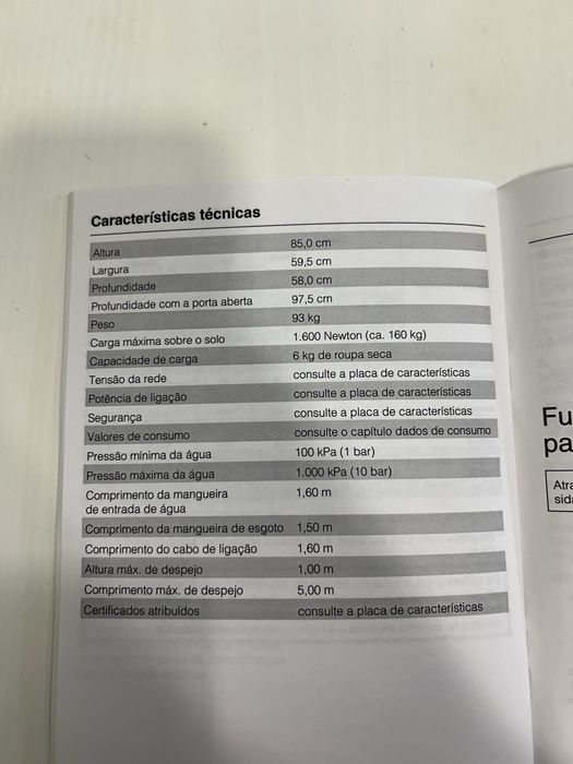 Máquina lavar roupa Míele W3104 6Kg