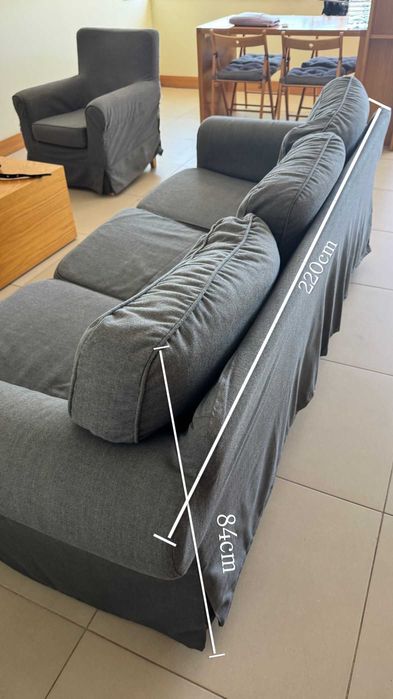 Sofá de 3 lugares + 2 Poltronas