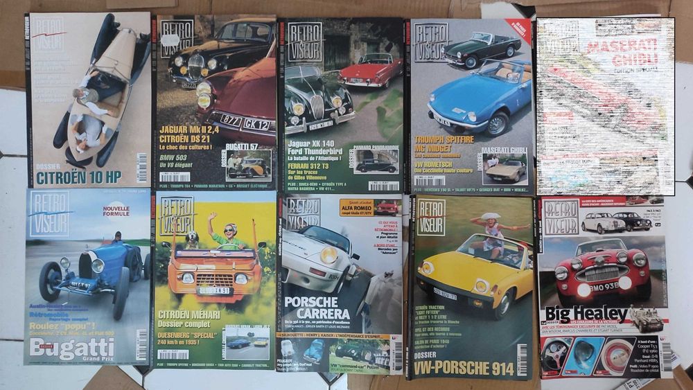 21 Revistas de Automóveis antigos Retro Viseur