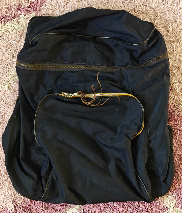 Granatowy plecak vintage / PRL, retro, duży, solidny