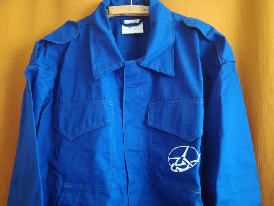 Bluza męska drelichowa i ogrodniczki męskie. Komplet