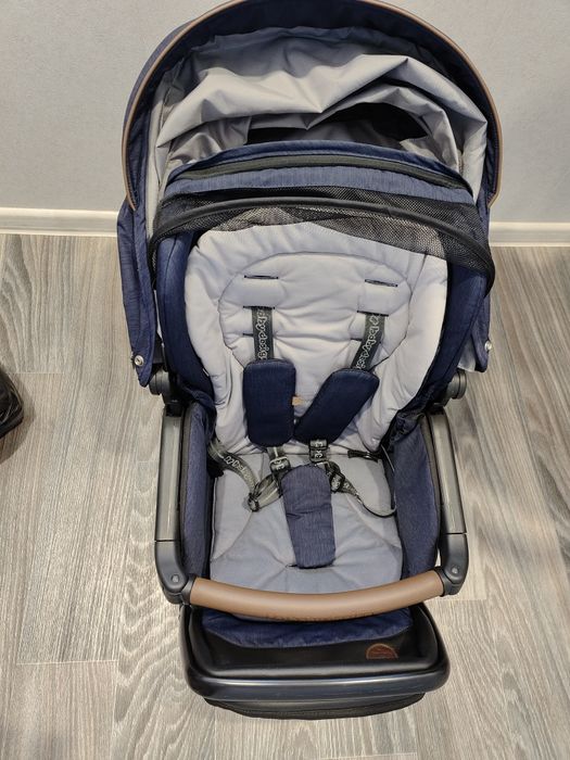 Дитячий візок 2 в 1 Baby Design Dotty New Navy — люлька + прогулянковий блок