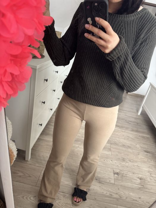 Sweter damski sweterek plus sweter damski zielony