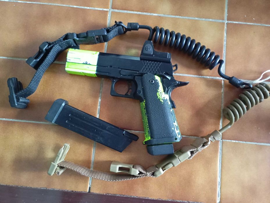 Airsoft highcapa Raven green gas shotgun lote