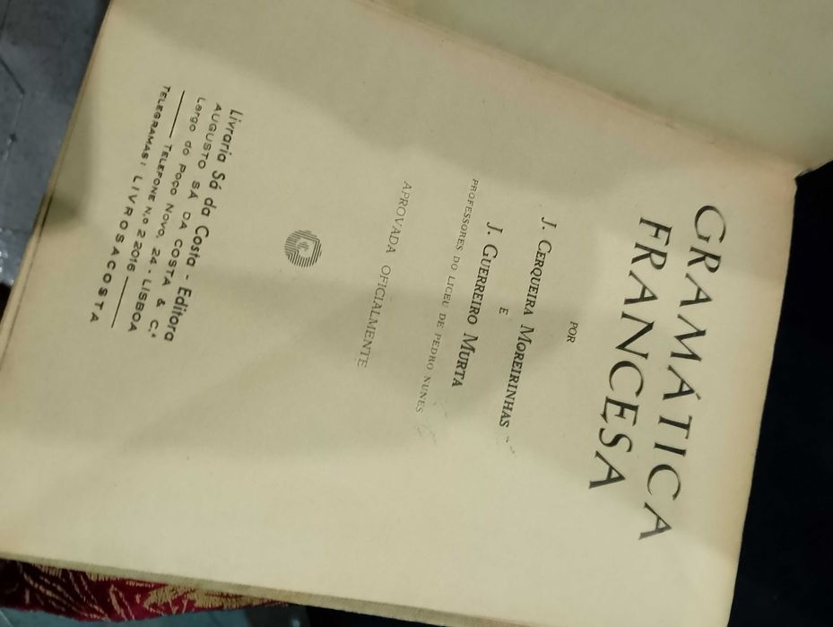 Gramática Francesa (para os 2º e 3º anos dos Liceus) 1937