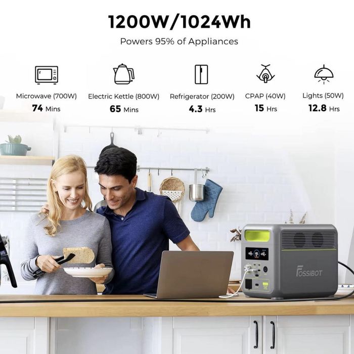 Портативна зарядна станція FOSSiBOT F1200 (1024 Вт·год / 1200 Вт )