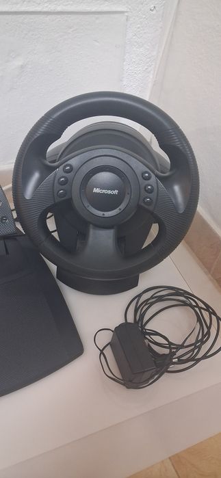Microsoft Sidewinder Precision Racing Volante + 2 Jogos Pedais