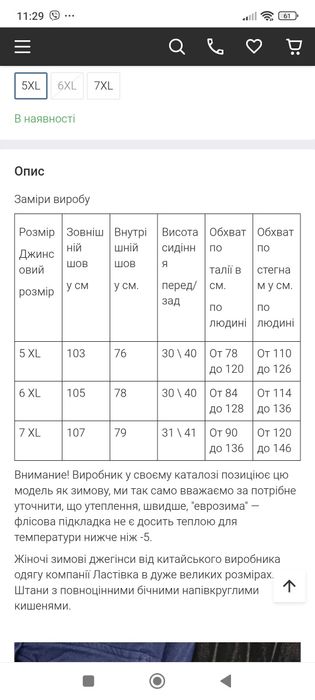 Джинси жіночі утеплені флісовою підкладкою — великі розміри 5XL ,7ХL ч