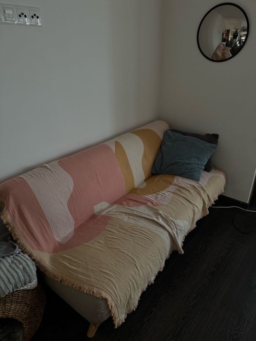 sofa cama sklum de 3 lugares em linho