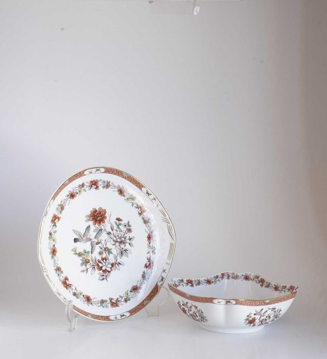 Prato e taça coleção Magnólia - Vista Alegre