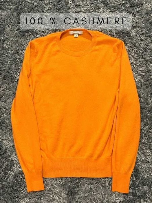 Autograph Pomarańczowy Kaszmirowy Sweter