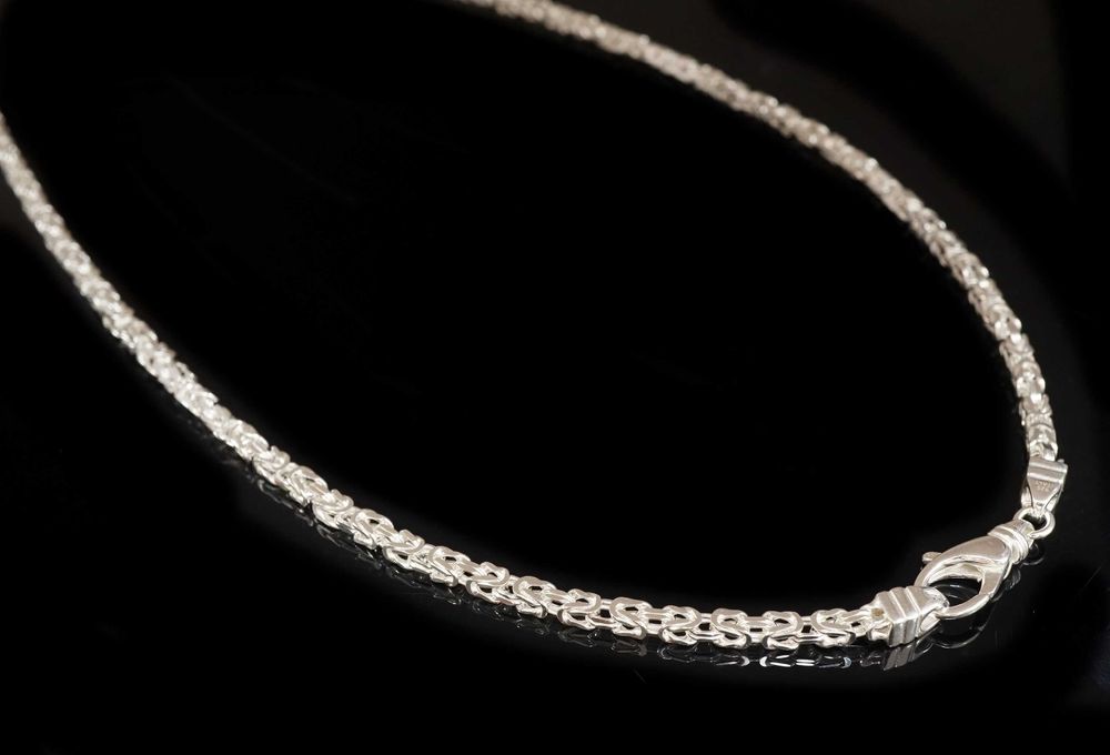 Srebro 925 - Srebrny łańcuszek splot królewski 60 cm Waga 22,21 g