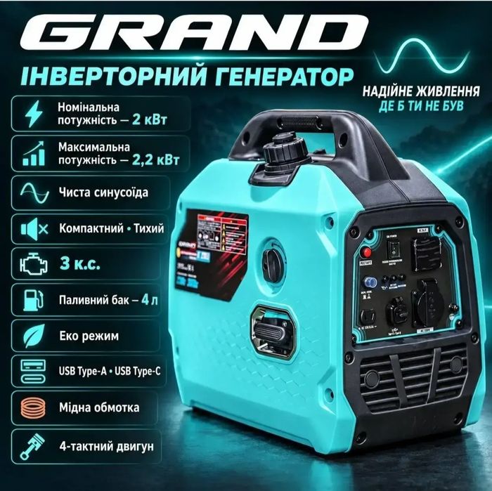 Генератор інверторний закритий Zegor Grand Sigma 1,1–3,8 кВт
