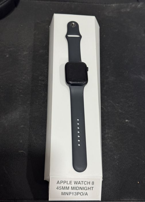 Apple Watch Series 8 GPS 45mm Midnight – Caixa Completa – Bateria 94%